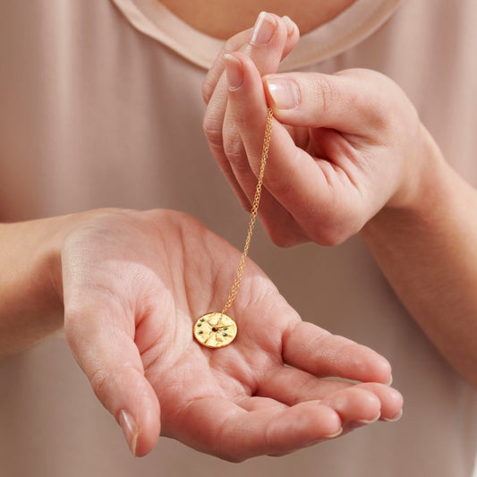 June Alexandrite Birthstone Spinner Necklace