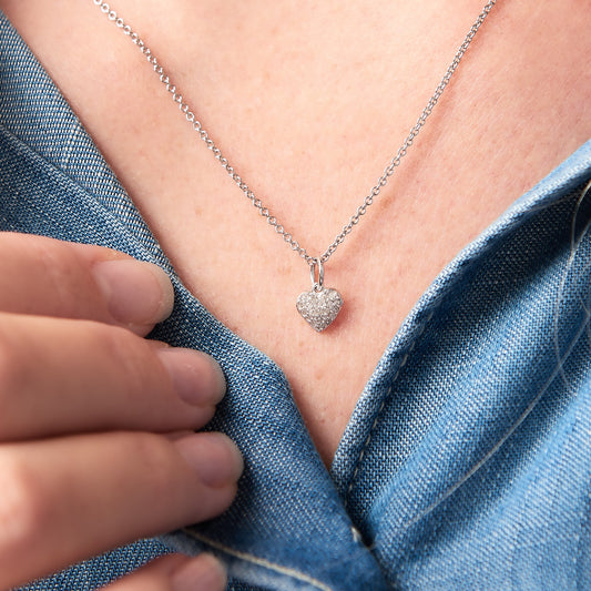 Personalised Diamond Heart Necklace