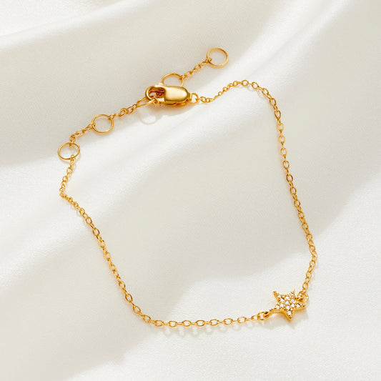 Diamond Star Bracelet in Gold Vermeil