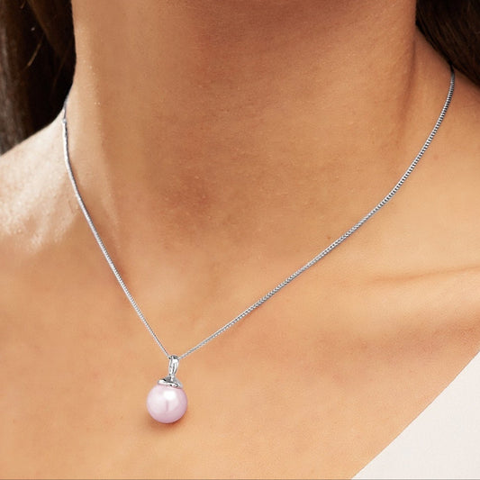 Pink large pearl pendant