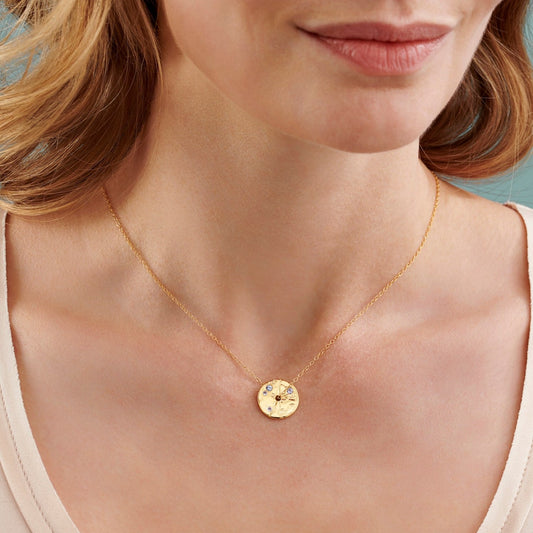 December Tanzanite Birthstone Spinner Necklace