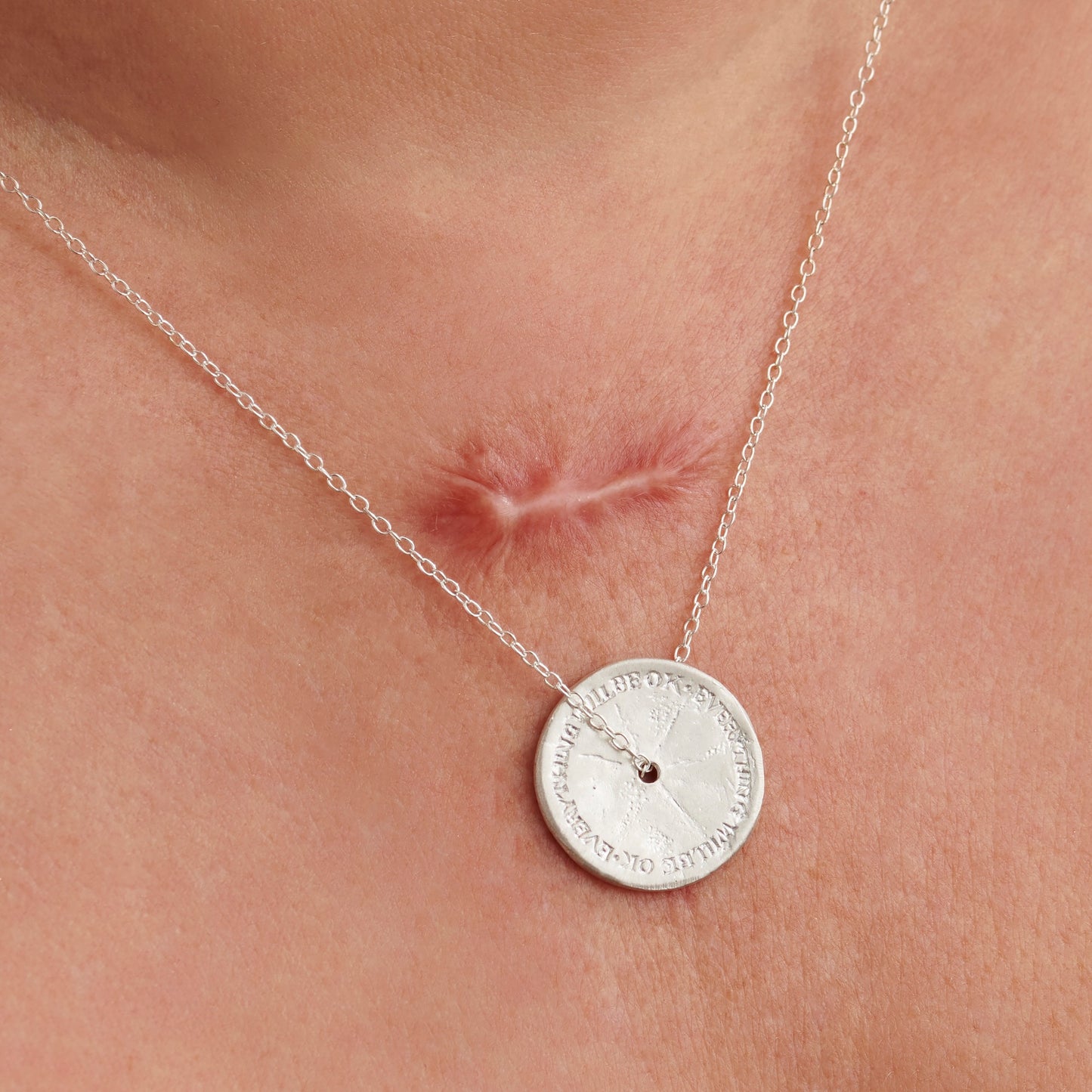 Anxiety relief necklace in silver by Claudette Worters