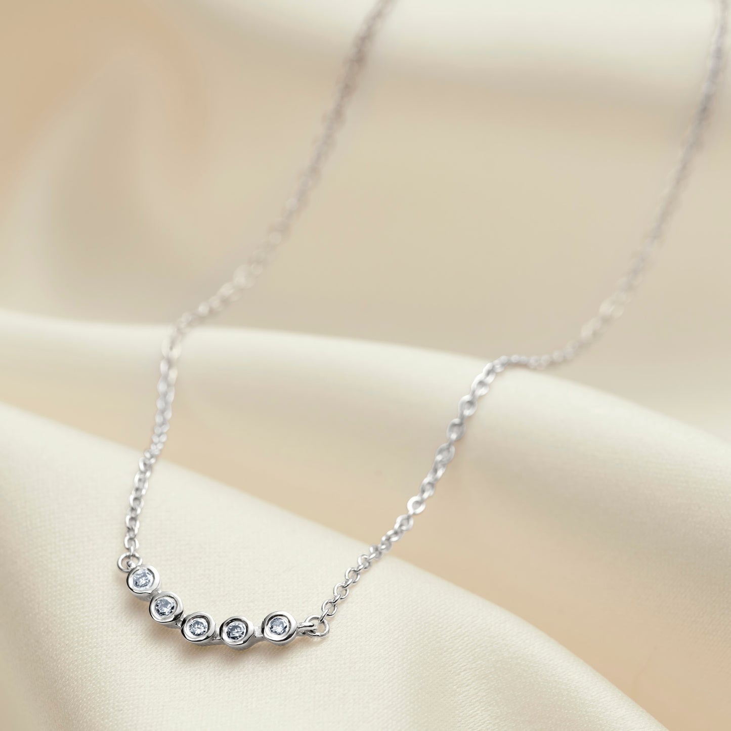 50th birthday diamond necklace in sterling silver 