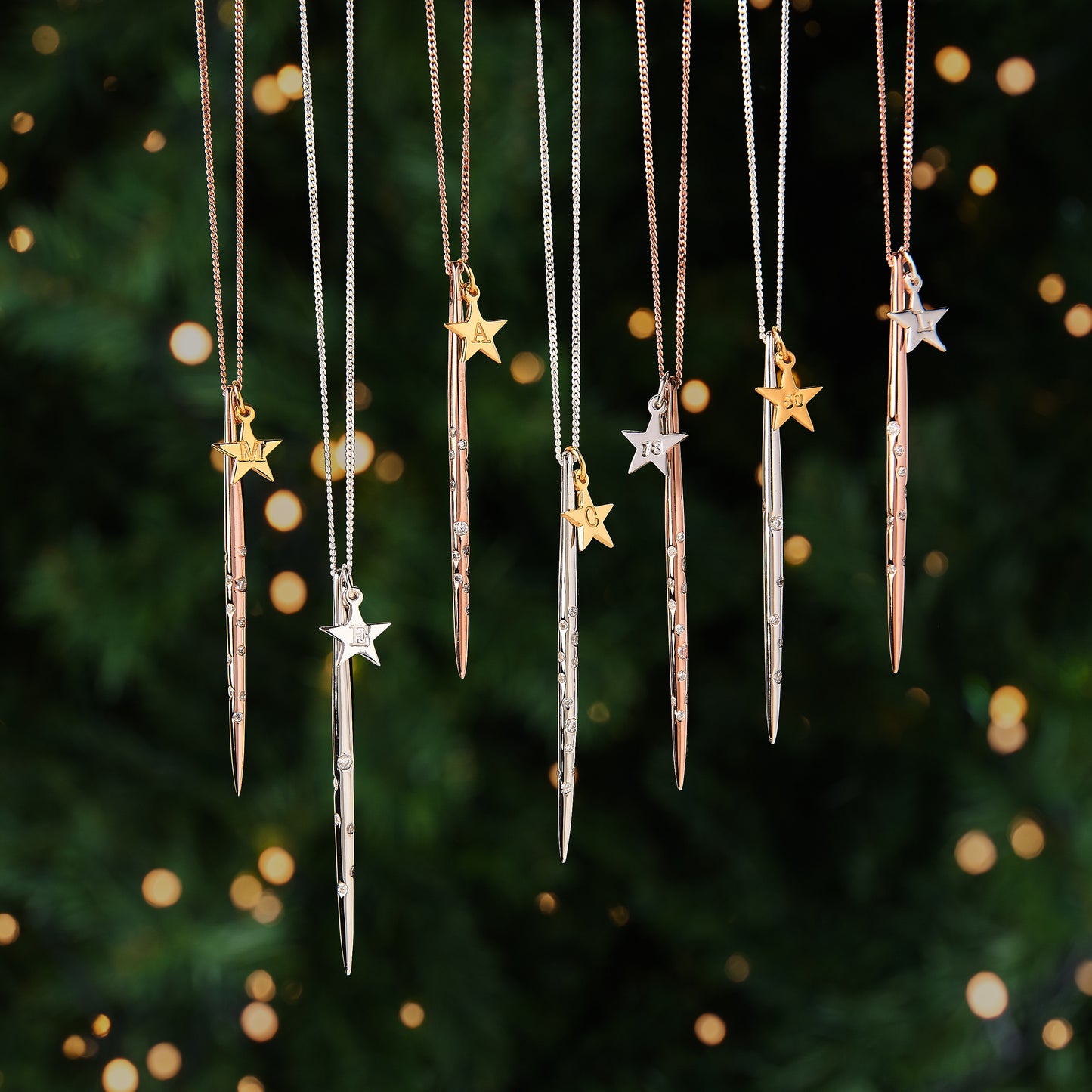 Personalised Silver Star Constellation Necklace