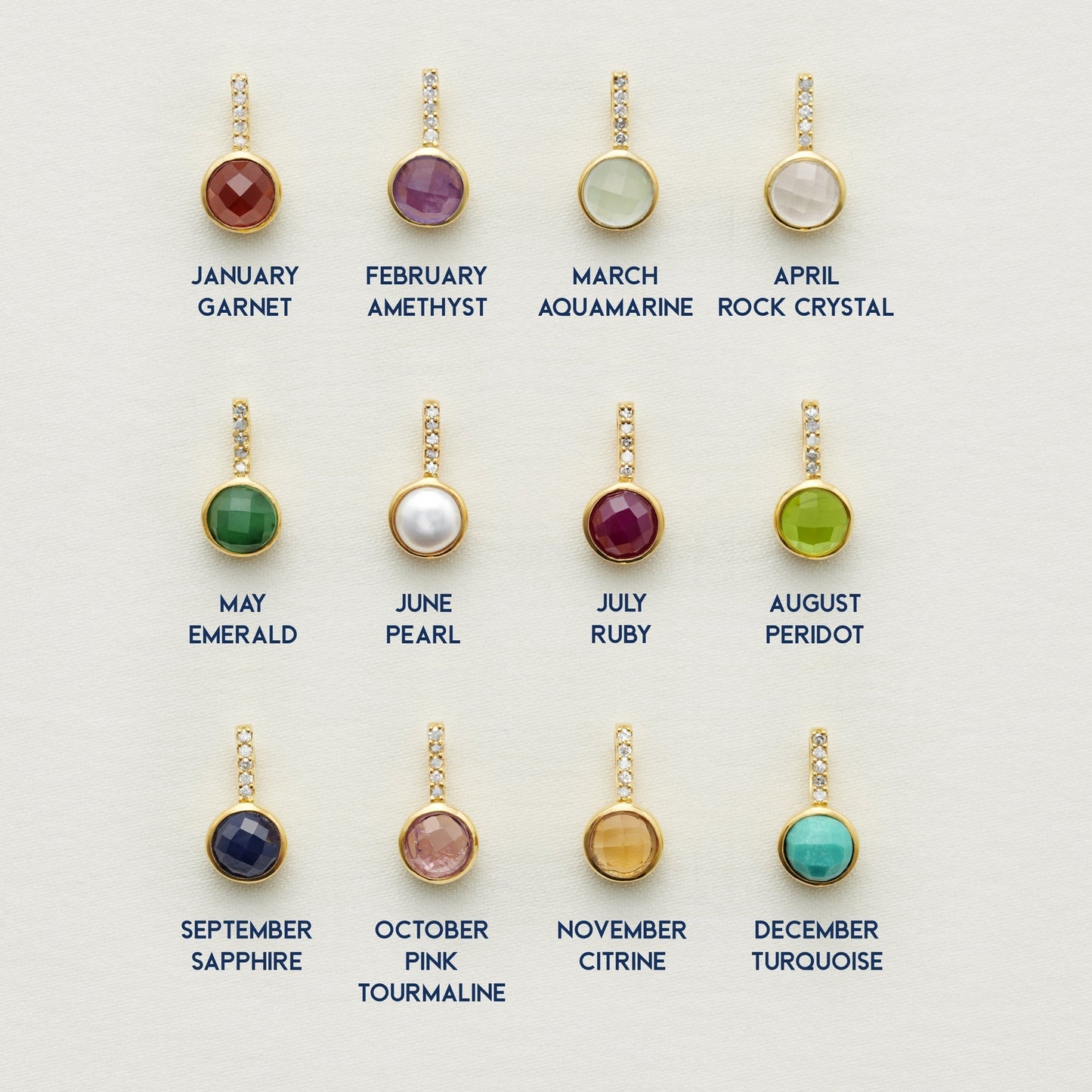 Pearl Birthstone Necklace for June with Diamonds in 18 Carat Gold Vermeil