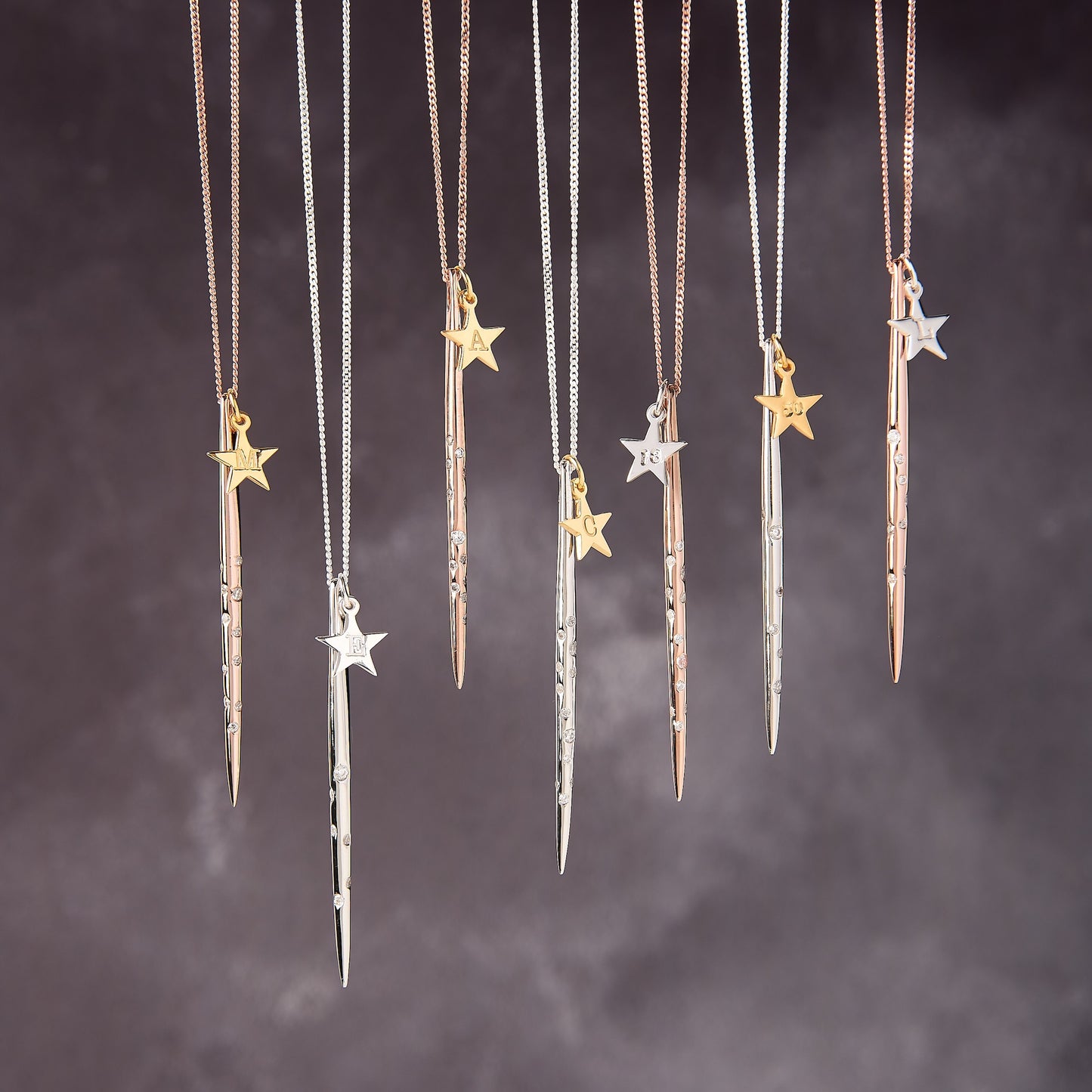 Personalised Silver Star Constellation Necklace